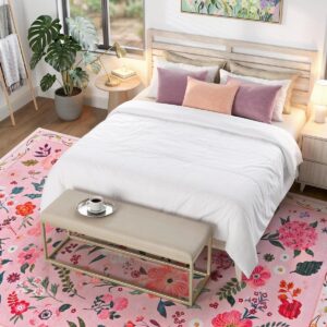 pink floral rug for girls room, cute pink area rug, girls bedroom floral rug, soft nursery room rug, pink washable area rug, cozy floral carpet, modern girls room rug, pink bedroom decor rug, cute floral area rug, non slip girls room rug, soft fluffy floral rug, nursery room carpet, girls room area rug, floral bedroom rug, cozy indoor rug, decorative floral carpet, washable girls room rug, modern pink rug, princess bedroom rug, soft indoor carpet