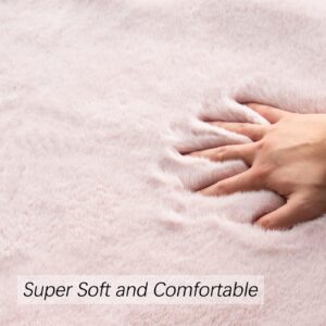Pink Round Rugs for Girls Bedroom - Image 2