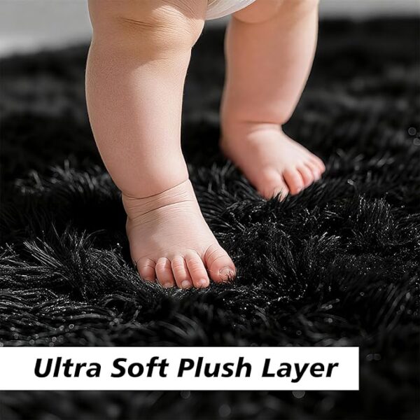 Non-Slip Shag Rug for Kids Room | Soft Fluffy Area Rug for Modern Homes