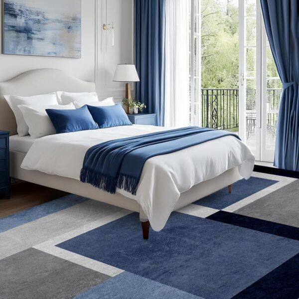 navy blue geometric rugs for bedroom, modern geometric bedroom rug, navy blue area rug, blue geometric carpet, contemporary bedroom rugs, soft navy blue rug, modern area rugs for bedroom, abstract geometric rug, luxury navy bedroom carpet, cozy geometric area rug, minimalist bedroom rug, modern indoor carpet, geometric bedroom decor, navy blue carpet for room, stylish bedroom rug, contemporary indoor rug, modern home decor rug, cozy modern carpet, abstract bedroom rug, luxury area rug