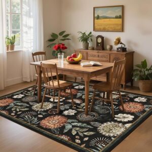 rectangular floral washable rugs, washable floral area rugs, modern floral rugs, rectangular area rugs, soft floral carpets, machine washable rugs, vintage floral rugs, low pile floral rug, non slip washable rug, family friendly area rugs, decorative floral living room rug, floral bedroom rug, washable indoor carpet, cozy floral rug, modern washable carpet, elegant floral area rug, farmhouse floral rug, soft living room carpet, washable modern rug, decorative indoor rug
