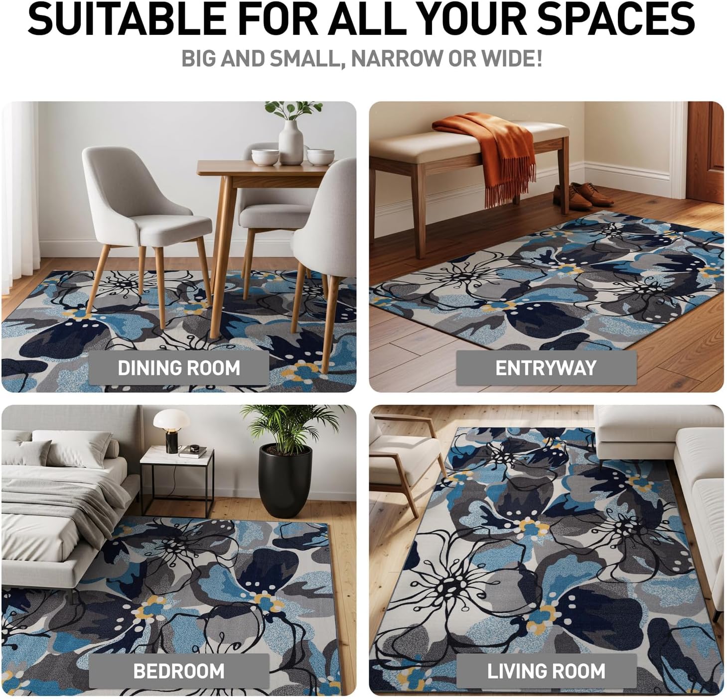 Non-Slip Large Area Rugs for Living Room – Safe, Stylish, and Family-Friendly Flooring - Image 3