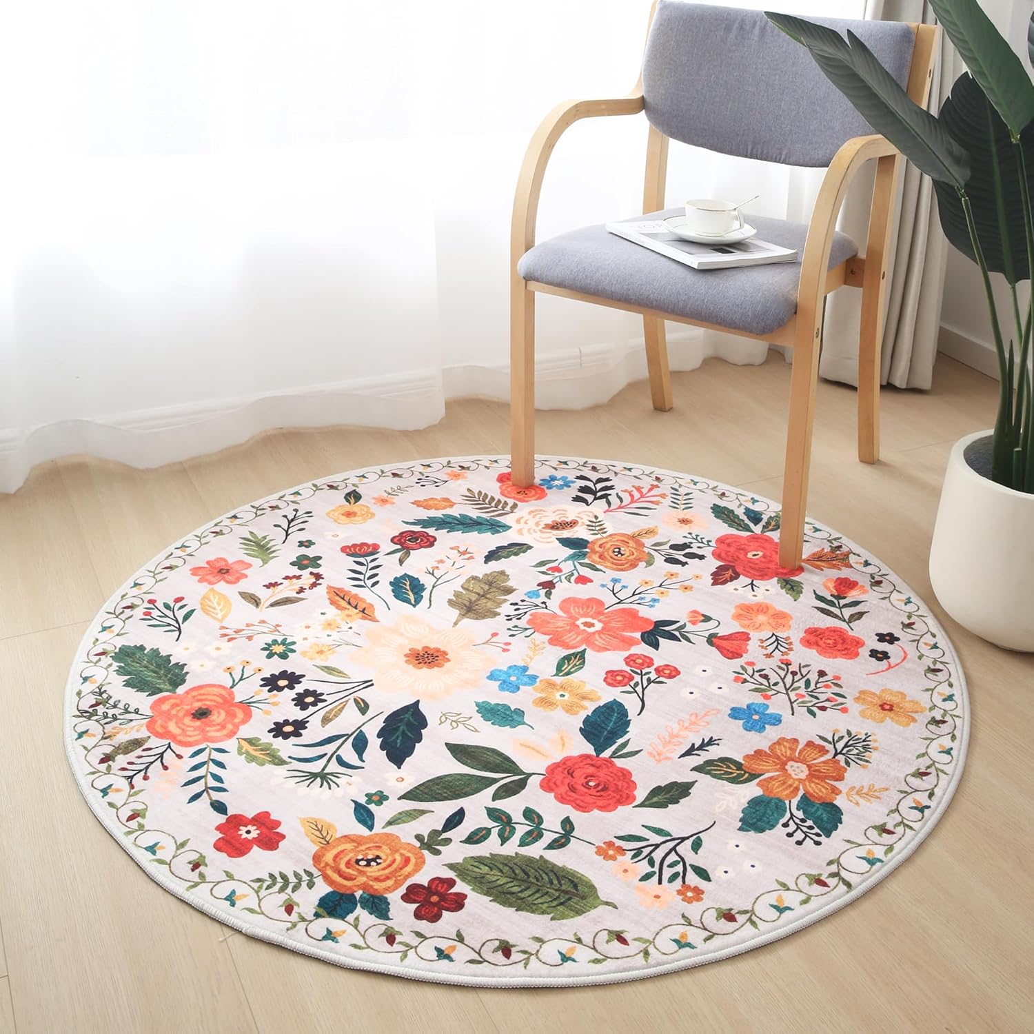 Small Round Washable Rug for College Dorm, washable round rugs for student dorm rooms, non slip round rug for dorm room floors, low pile area rug for small living spaces, cozy round rug for study corner and reading nook, pet friendly washable rugs for student apartments, dorm room rugs, small circle rug, washable area rug, dorm room decor ideas, round bedroom rug, apartment area rugs, soft round rugs, modern dorm decor, student room accessories