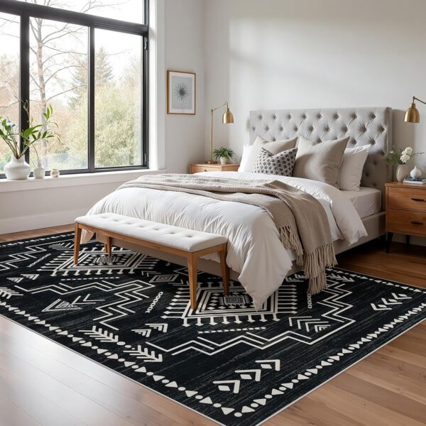 Black and White Rugs for Living Room Decor Ideas