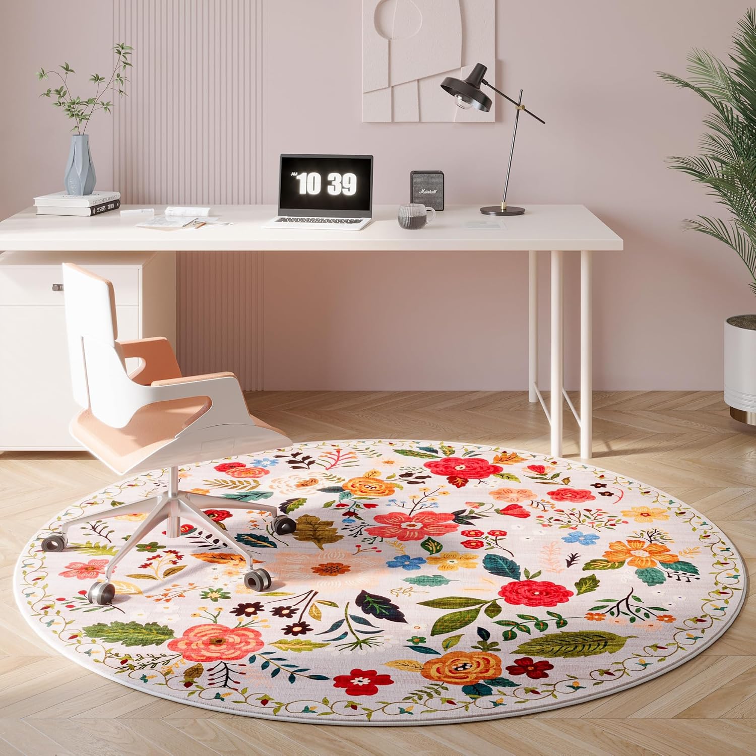 Small Round Washable Rug for College Dorm, washable round rugs for student dorm rooms, non slip round rug for dorm room floors, low pile area rug for small living spaces, cozy round rug for study corner and reading nook, pet friendly washable rugs for student apartments, dorm room rugs, small circle rug, washable area rug, dorm room decor ideas, round bedroom rug, apartment area rugs, soft round rugs, modern dorm decor, student room accessories