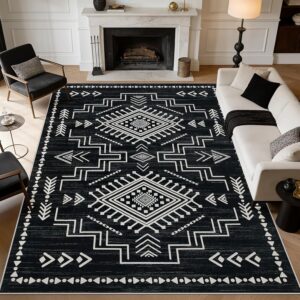 black and white rugs for living room, modern black and white rugs, geometric area rugs, farmhouse living room rug, abstract black and white carpet, large living room area rug, washable black and white rug, contemporary area rugs, non slip living room rug, monochrome area rug, decorative indoor carpet, modern living room rug, geometric carpet, farmhouse area rug, washable living room rug, indoor area rug, stylish living room decor, neutral area rug, cozy living room carpet, decorative rug