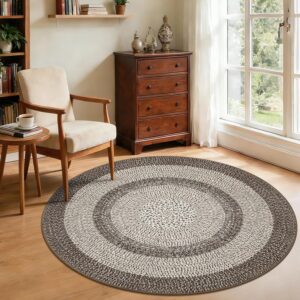 round rug under rectangular dining table, can you put a round rug under a rectangular dining table, best round rug size for rectangular dining table, large round rug under rectangular dining table, 8 foot round rug for rectangular dining table, 10 foot round rug for large dining table, washable round rugs for dining room, non slip round rug for dining table, round area rug for dining room, low pile dining room rug, modern dining room rugs, oversized round rugs, dining room decorating ideas, round rug placement, dining table rug guide