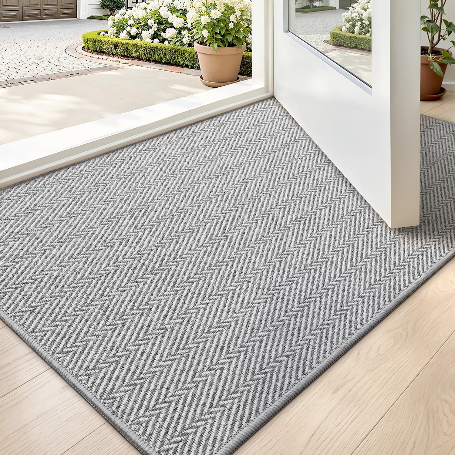 ultra-thin rugs to fit under door, low profile entryway rug that fits under front doors, door clearance rugs for high traffic areas, thin durable rug for entryways and hallways, pet friendly low profile rugs for busy homes, non slip ultra thin rugs for hardwood floors, washable low profile rugs, slim entryway rugs, door friendly area rugs, durable hallway runners, modern thin area rugs, indoor entry rugs, low pile door mats, thin rugs for small spaces, easy clean entryway rugs