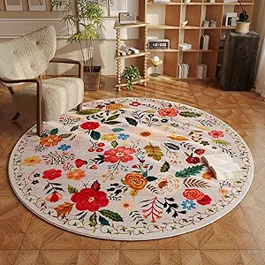 Small Round Washable Rug for College Dorm, washable round rugs for student dorm rooms, non slip round rug for dorm room floors, low pile area rug for small living spaces, cozy round rug for study corner and reading nook, pet friendly washable rugs for student apartments, dorm room rugs, small circle rug, washable area rug, dorm room decor ideas, round bedroom rug, apartment area rugs, soft round rugs, modern dorm decor, student room accessories